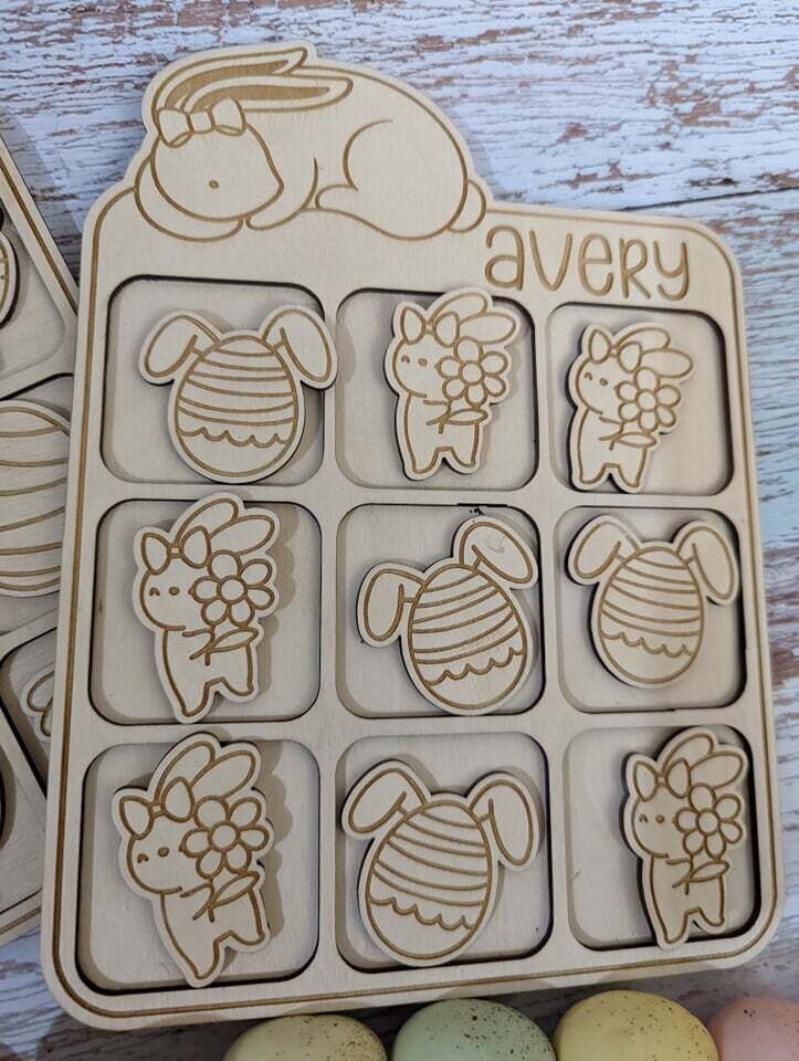 Personalized Easter Tic-Tac-Toe