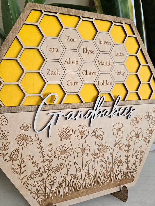 Family Bee Hive Sign