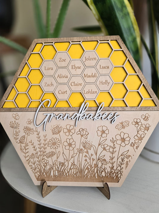 Family Bee Hive Sign