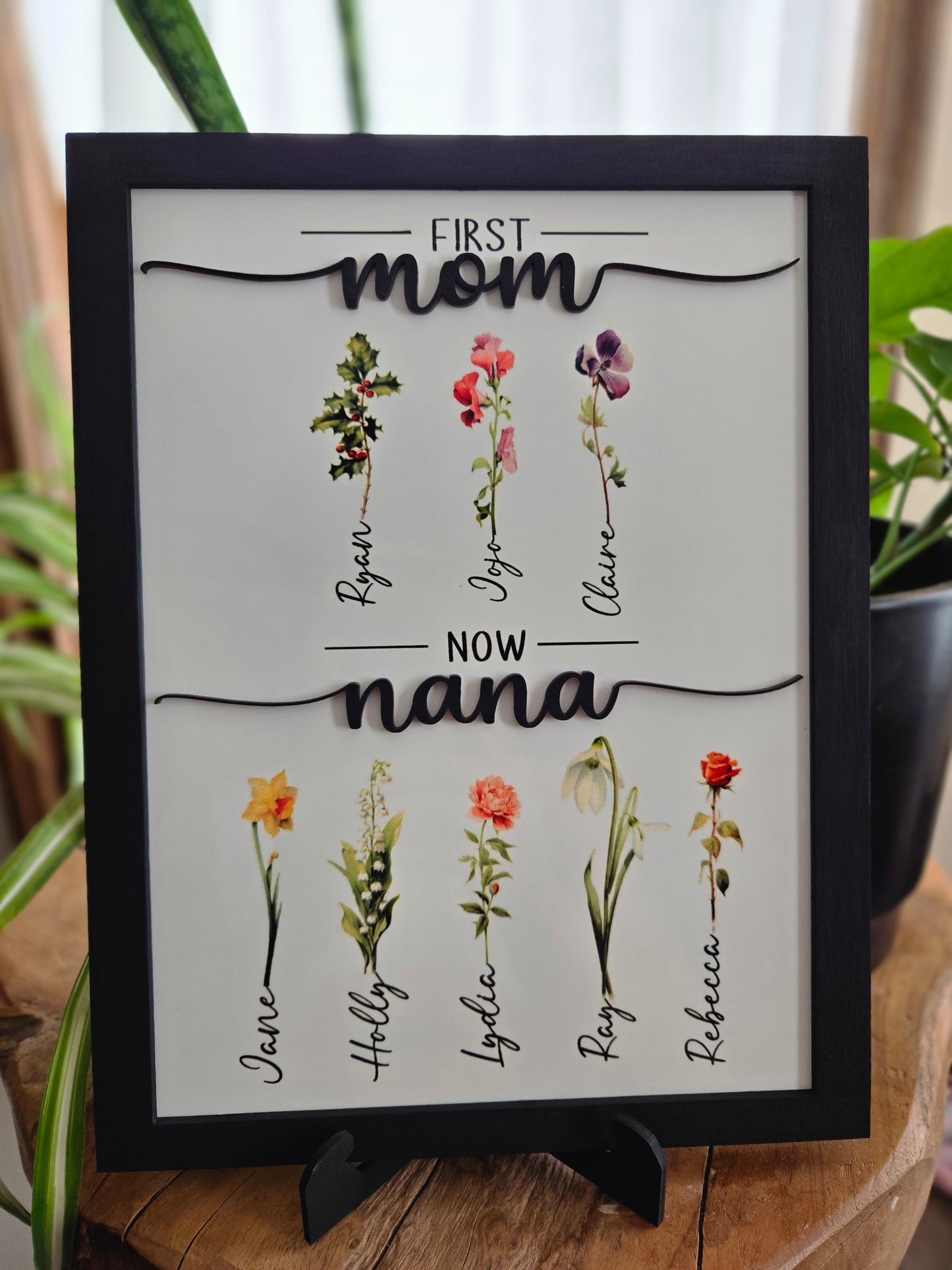 First Mom then Nana - Birth Flower Sign