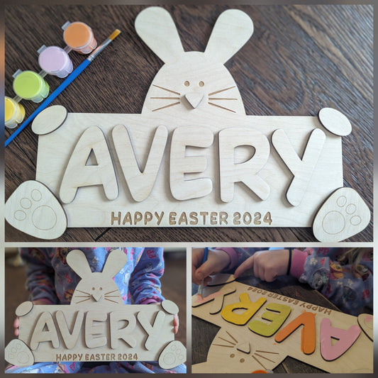 Personalized Easter Bunny DIY Paint Kit