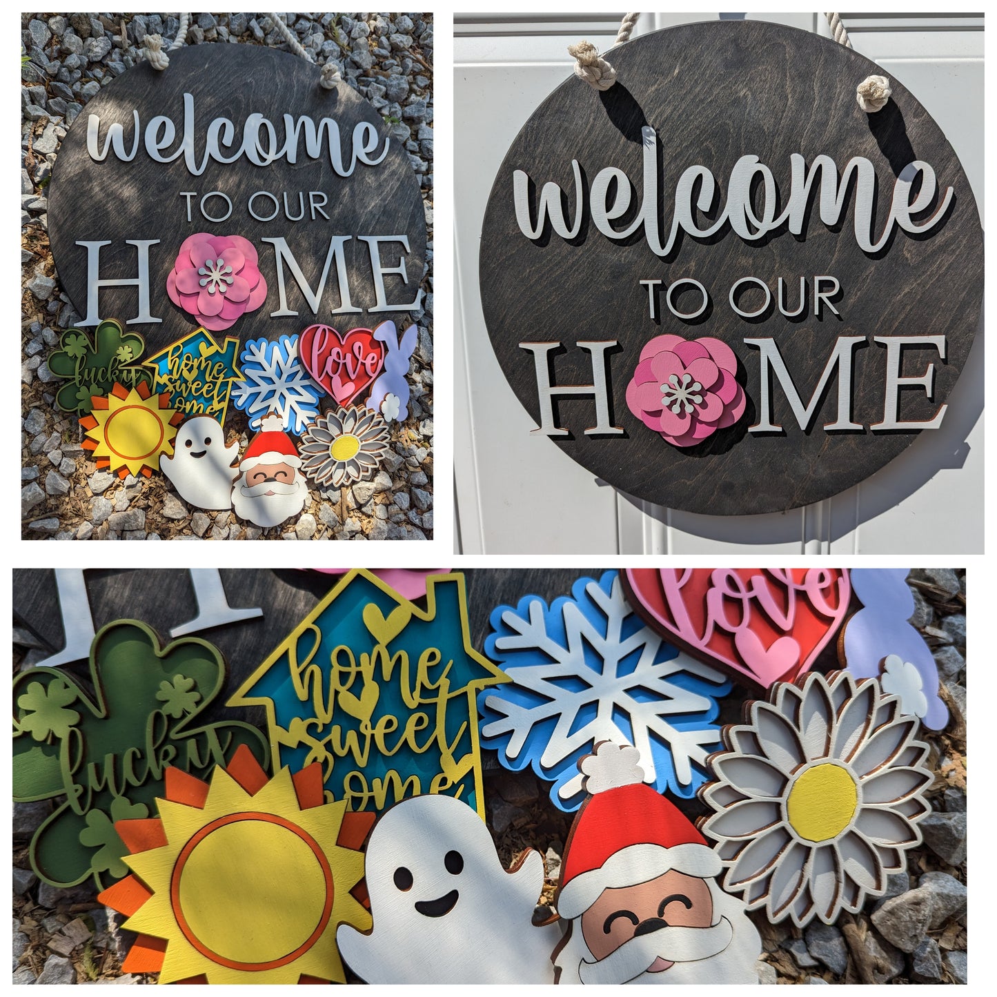 Interchangeable Welcome to our Home Door Sign