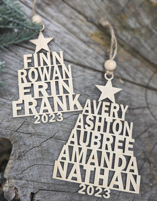 Name Tree Ornaments