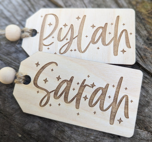 Engraved Star Name Tag