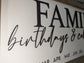 FAMILY Birthdays & Celebrations Sign