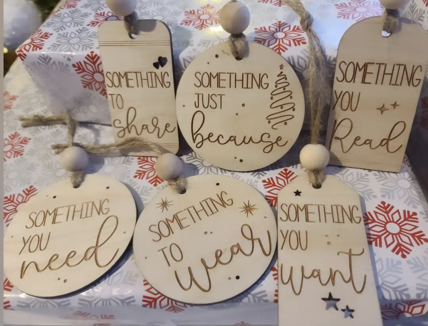 'Something To" Wooden Gift Tags