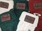 Personalized Stocking - Engraved Leather Patch