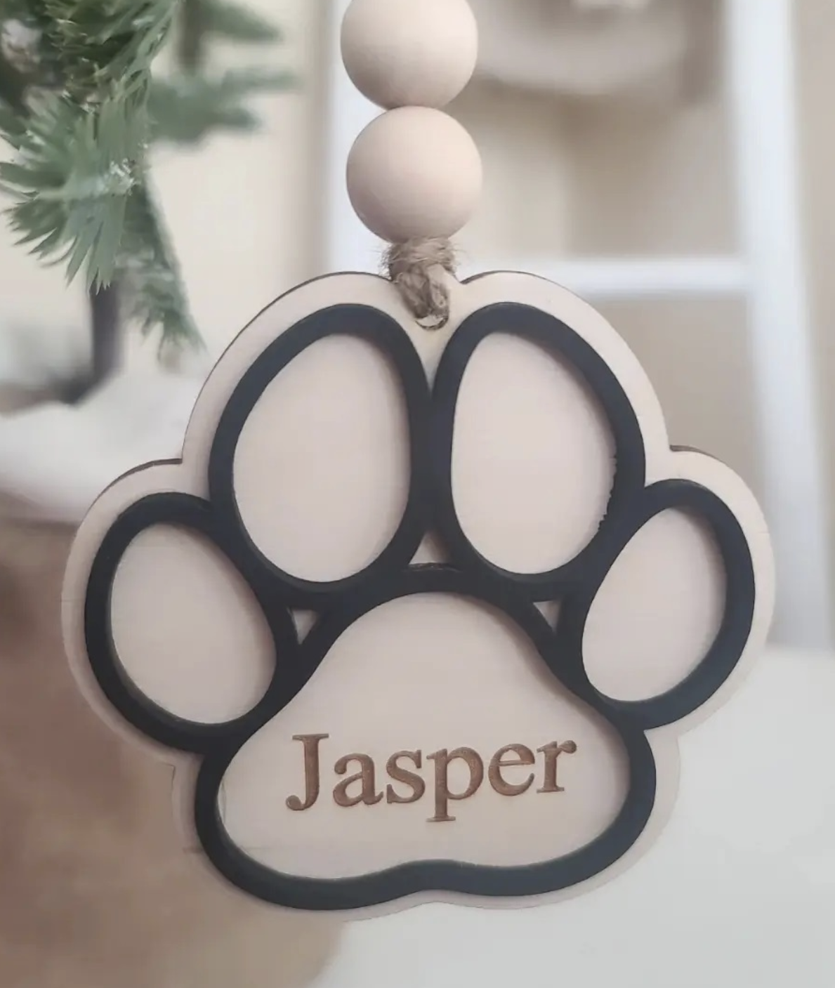 Paw Print Personalized Ornament