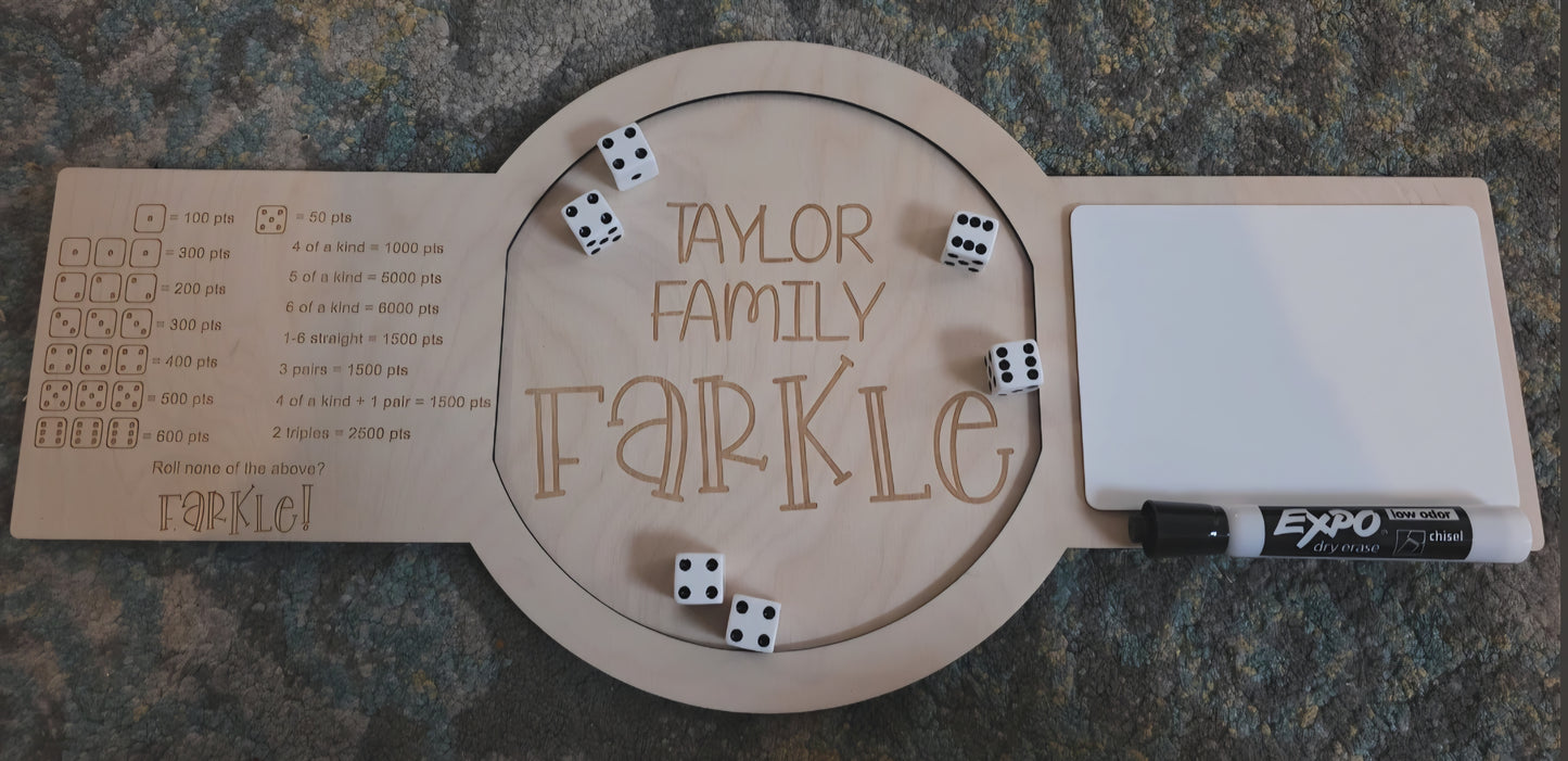 Personalized Farkle Dice Game