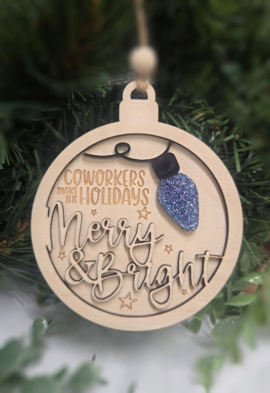 Coworker Merry & Bright Ornament