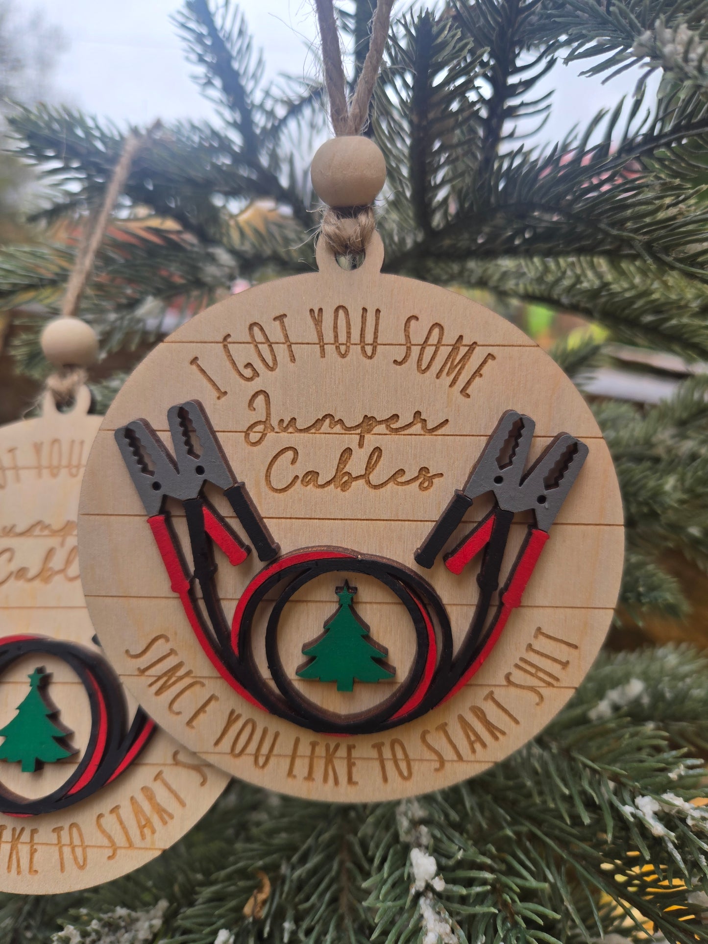 Jumper Cables Ornament