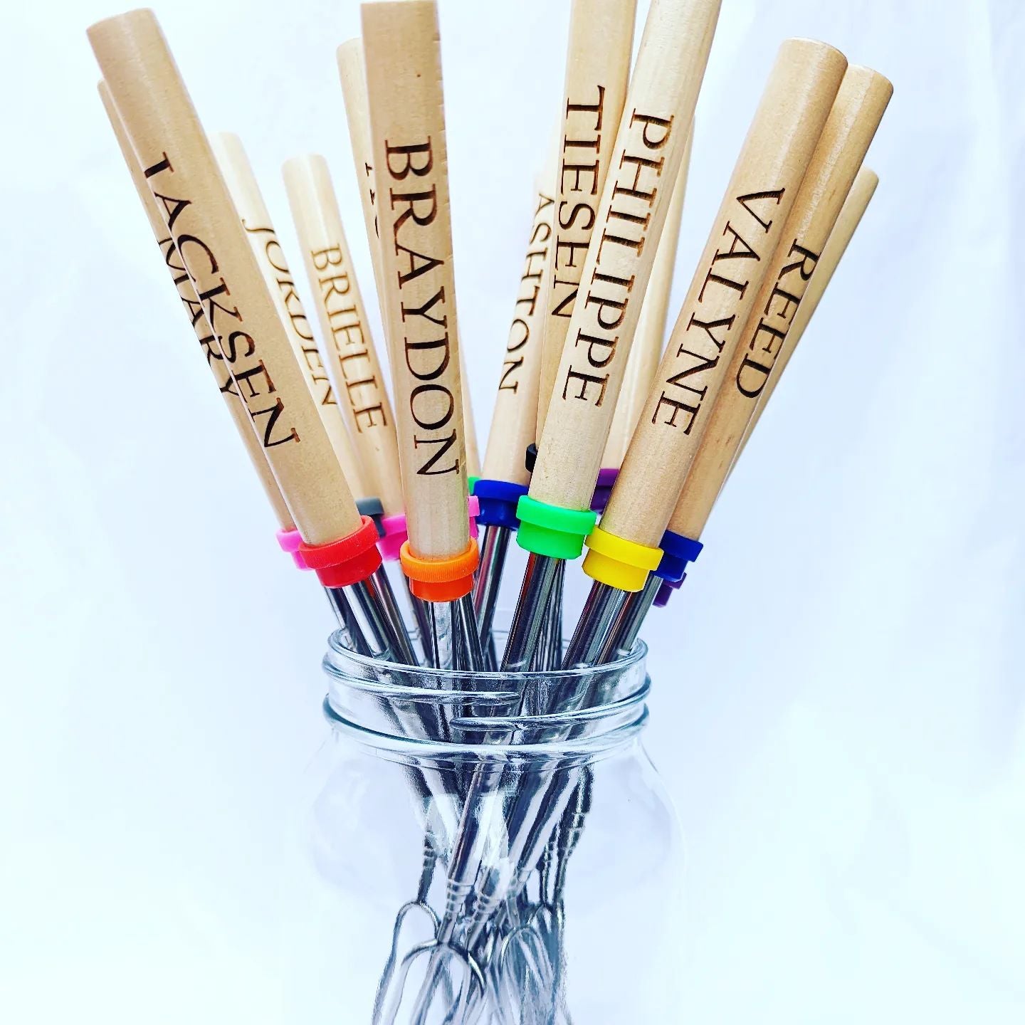 Engraved Marshmallow Sticks