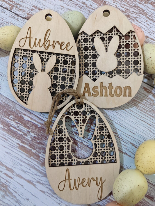 Rattan Easter Basket Tags