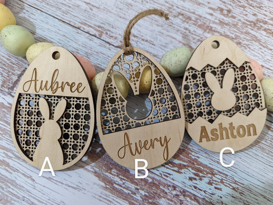 Rattan Easter Basket Tags