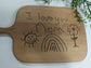 Engraved Cutting Board - handwritten/drawn photo