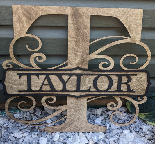 Monogram Name Sign